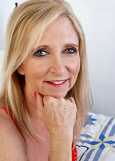 Allover30 porn pictures, 55 Year Old Annabelle Stabs At Her Mature Pussy With A Big Dildo